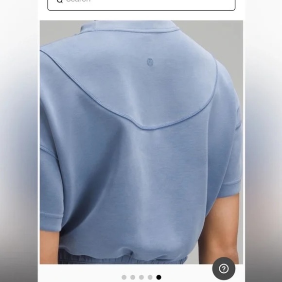 Lululemon Softstreme Gathered Tee 🩵 OASIS BLUE! NWOT Size 6 NWOT - Picture 6 of 9
